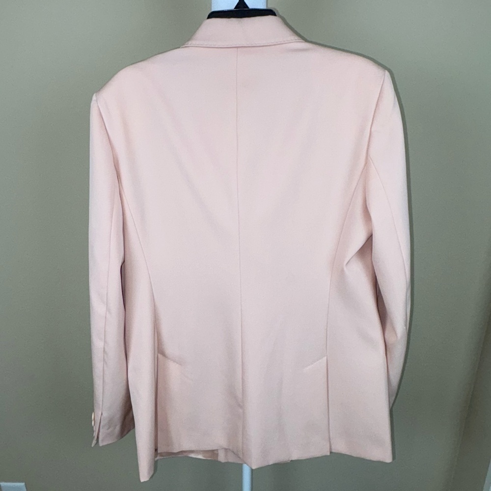 Maxmara Peach Double Breasted Button Front Virgin… - image 5